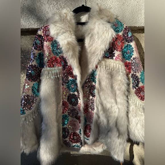 Multicolor Faux Fur Jacket - Picture 1 of 7